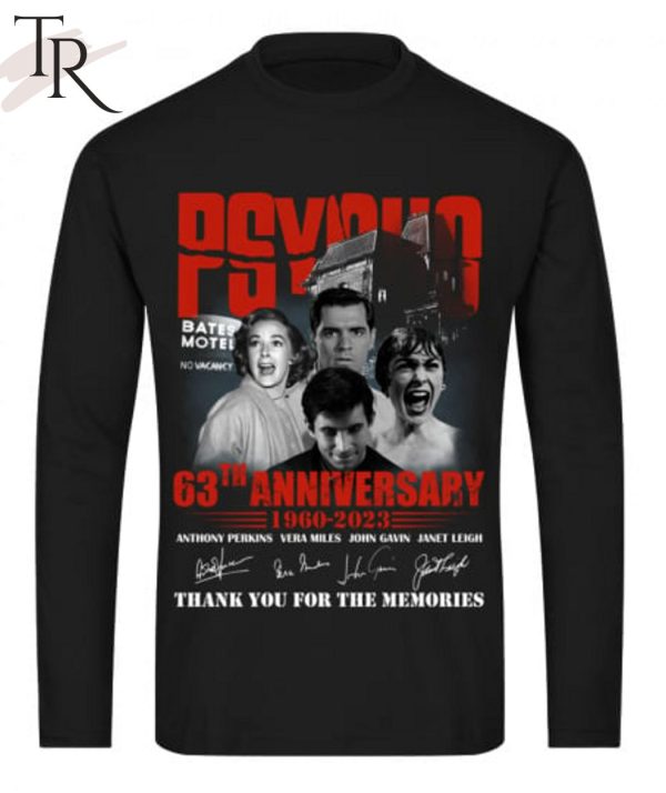 Psycho 63th Anniversary 1960 – 2023 Thank You For The Memories T-Shirt