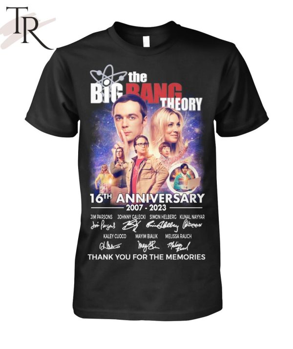 The Big Bang Theory 16th Anniversary 2007 – 2023 Thank You For The Memories T-Shirt