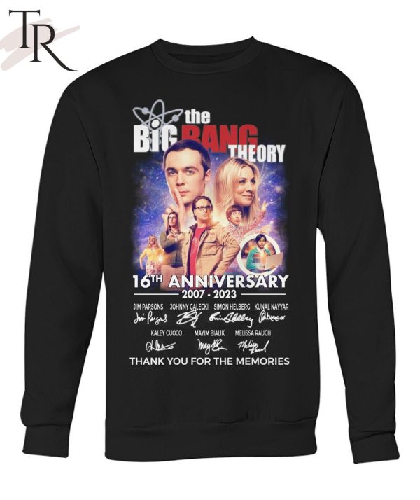 The Big Bang Theory 16th Anniversary 2007 – 2023 Thank You For The Memories T-Shirt