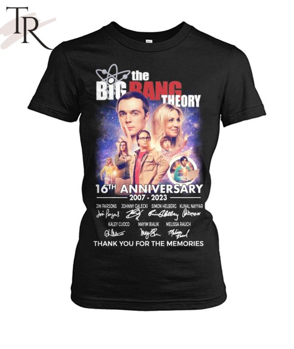 The Big Bang Theory 16th Anniversary 2007 – 2023 Thank You For The Memories T-Shirt