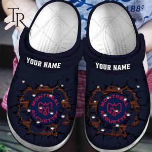 Personalized CFL Montreal Alouettes Broken Wall Crocs