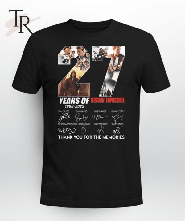 27 Years Of 1966 – 2023 Mission Impossible Thank You For The Memories T-Shirt