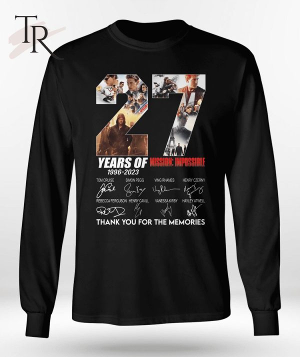 27 Years Of 1966 – 2023 Mission Impossible Thank You For The Memories T-Shirt