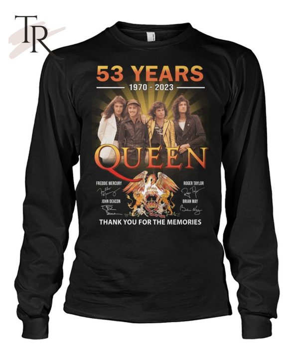 53 Years 1970 – 2023 Queen Signature Character Thank You For The Memories T-Shirt