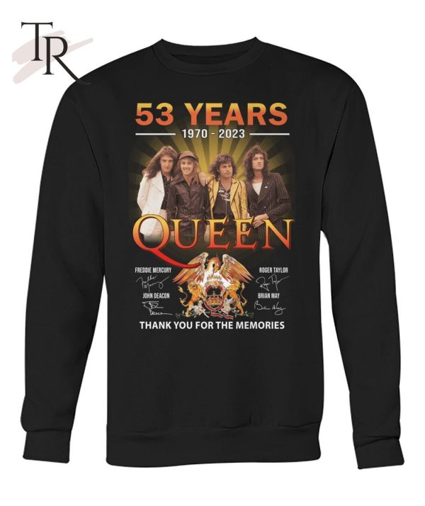 53 Years 1970 – 2023 Queen Signature Character Thank You For The Memories T-Shirt