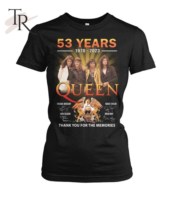 53 Years 1970 – 2023 Queen Signature Character Thank You For The Memories T-Shirt