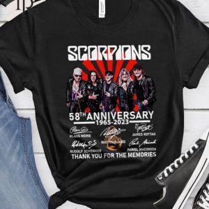 Scorpions 58th Anniversary 1965-2023 Signature Thank You For The Memories Shirt