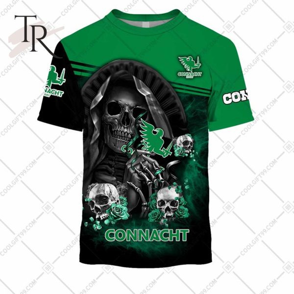 Personalized IRFU Connacht Rugby Skull Death Hoodie