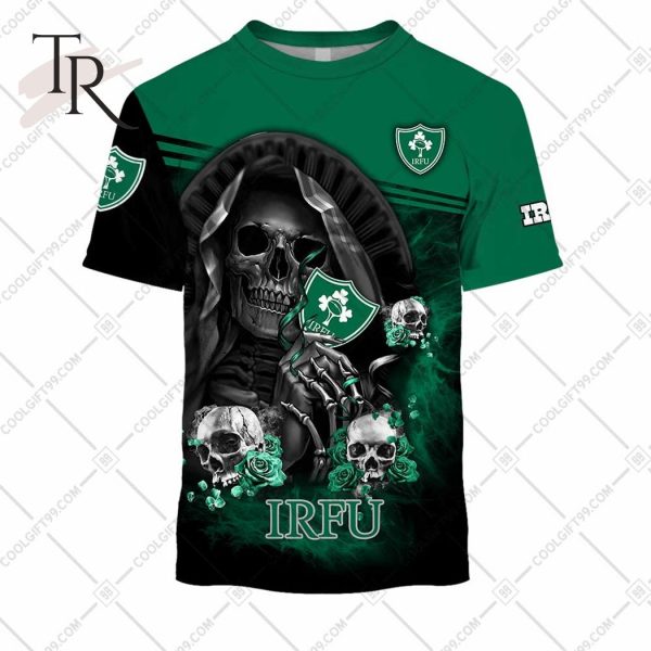 Personalized IRFU Ireland national Rugby Skull Death Hoodie