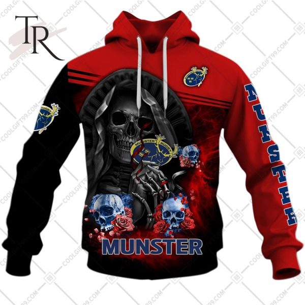 Personalized IRFU Munster Rugby Skull Death Hoodie