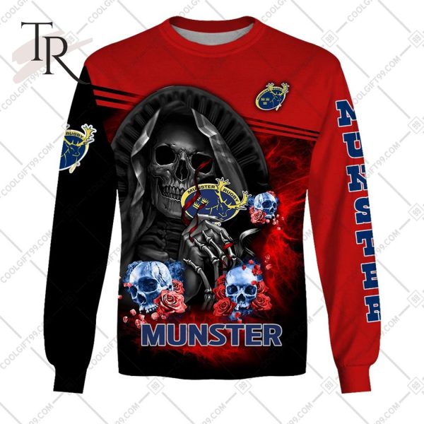 Personalized IRFU Munster Rugby Skull Death Hoodie