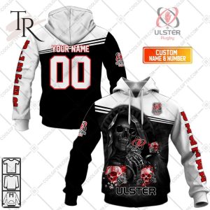 Personalized IRFU Ulster Rugby Skull Death Hoodie