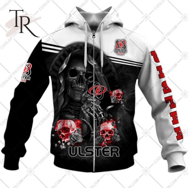 Personalized IRFU Ulster Rugby Skull Death Hoodie