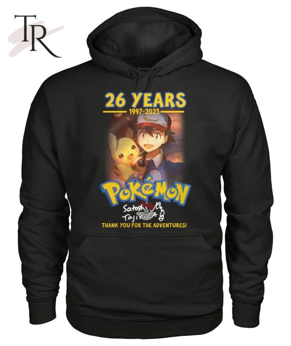 26 Years 1997 – 2023 Pokemon Thank You For The Adventures T-Shirt