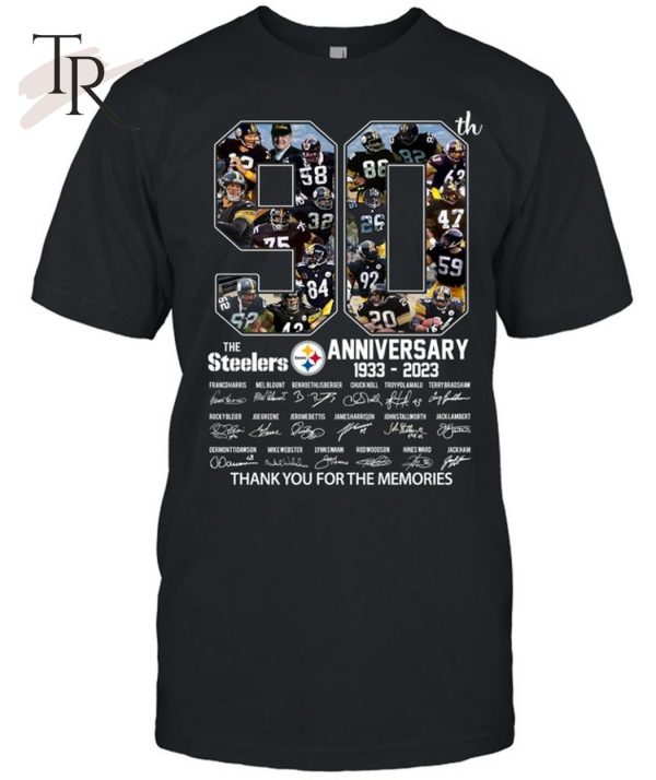 90th Anniversary 1993 – 2023 The Steelers Thank You For The Memories T-Shirt