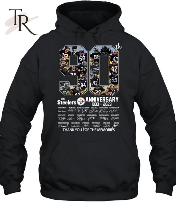 90th Anniversary 1993 – 2023 The Steelers Thank You For The Memories T-Shirt