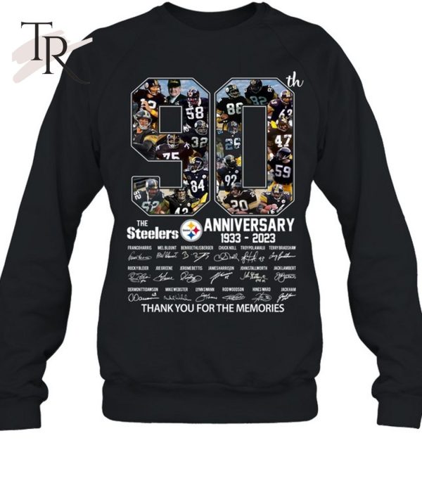 90th Anniversary 1993 – 2023 The Steelers Thank You For The Memories T-Shirt