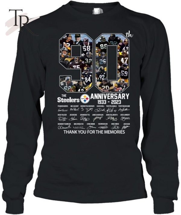 90th Anniversary 1993 – 2023 The Steelers Thank You For The Memories T-Shirt