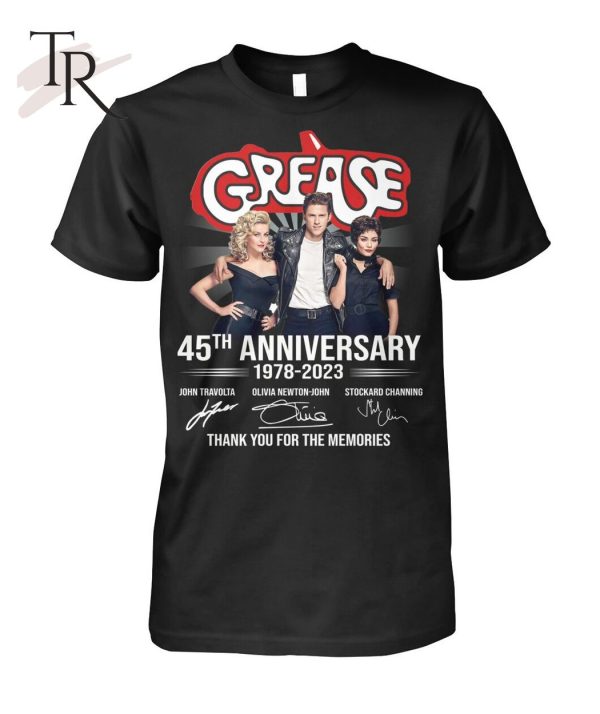 Grease 45th Anniversary 1978 – 2023 Thank You For The Memories T-Shirt