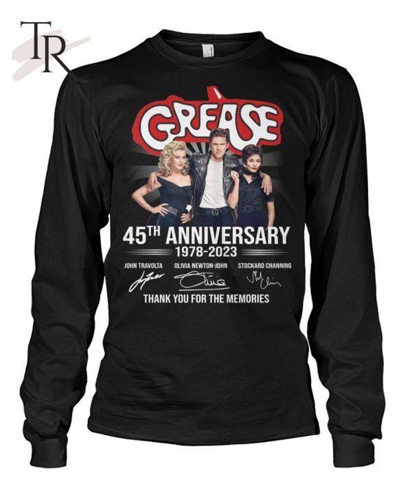 Grease 45th Anniversary 1978 – 2023 Thank You For The Memories T-Shirt