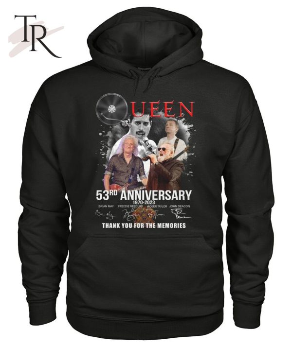 Queen 53rd Anniversary 1970 – 2023 Thank You For The Memories T-Shirt