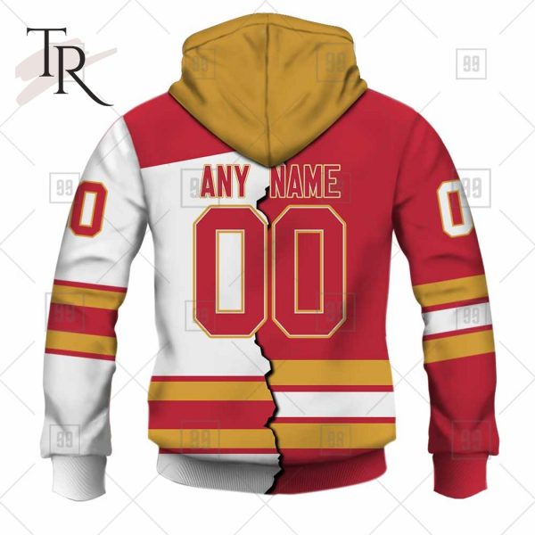 Personalized NHL Calgary Flames Mix Jersey 2023 Style Hoodie