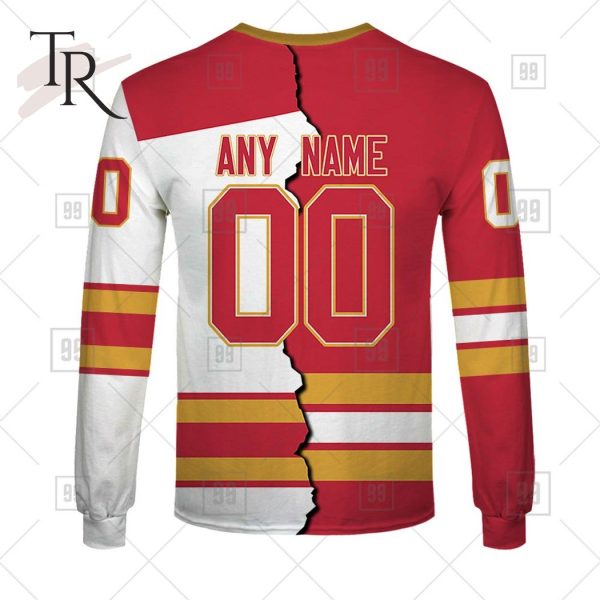 Personalized NHL Calgary Flames Mix Jersey 2023 Style Hoodie