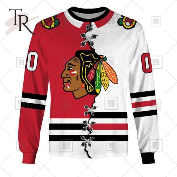 Personalized NHL Chicago Blackhawks Mix Jersey 2023 Style Hoodie