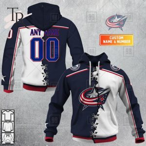Personalized NHL Columbus Blue Jackets Mix Jersey 2023 Style Hoodie