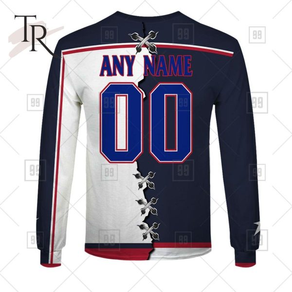 Personalized NHL Columbus Blue Jackets Mix Jersey 2023 Style Hoodie