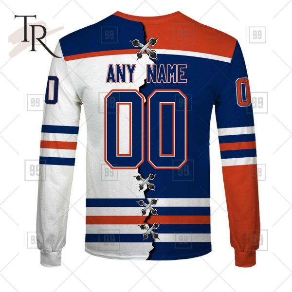 Personalized NHL Edmonton Oilers Mix Jersey 2023 Style Hoodie