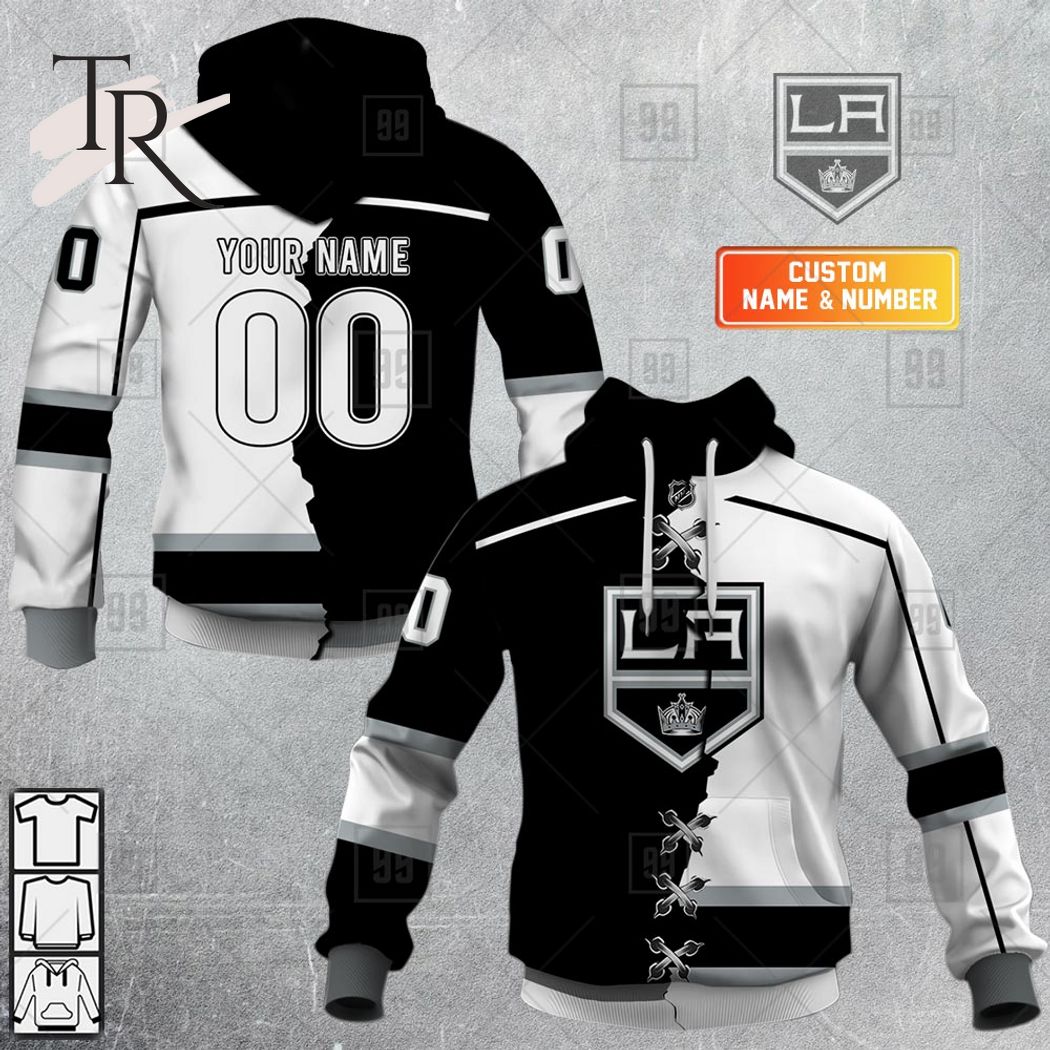 NHL Los Angeles Kings Custom Name Number 70s Throwback Vintage Away Jersey  T-Shirt