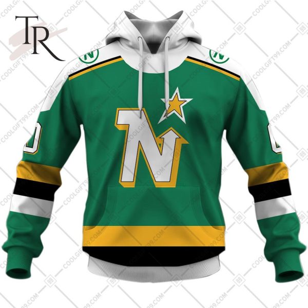 Personalized NHL Minnesota North Stars Jersey Style Hoodie