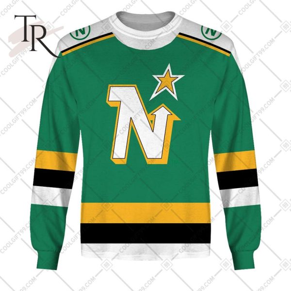 Personalized NHL Minnesota North Stars Jersey Style Hoodie