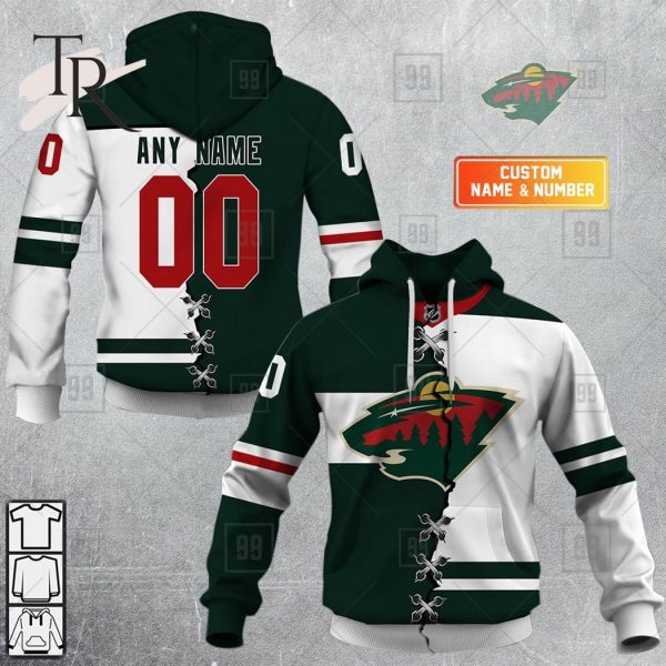 Personalized NHL Minnesota Wild Mix Jersey 2023 Style Hoodie