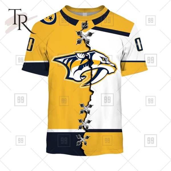 Personalized NHL Nashville Predators Mix Jersey 2023 Style Hoodie