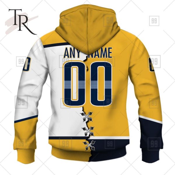 Personalized NHL Nashville Predators Mix Jersey 2023 Style Hoodie