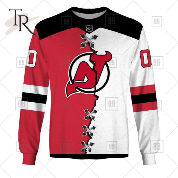 Personalized NHL New Jersey Devils Mix Jersey 2023 Style Hoodie