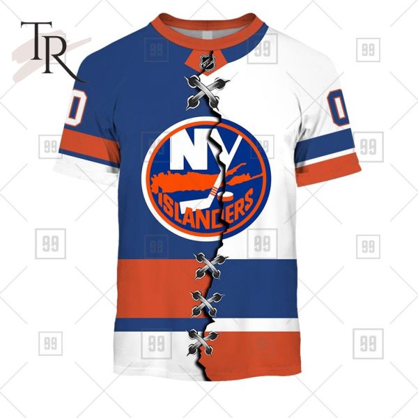 Personalized NHL New York Islanders Mix Jersey 2023 Style Hoodie