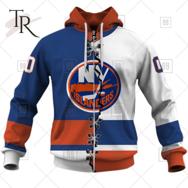 Personalized NHL New York Islanders Mix Jersey 2023 Style Hoodie