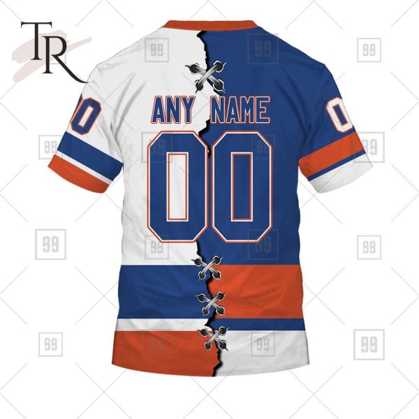 Personalized NHL New York Islanders Mix Jersey 2023 Style Hoodie