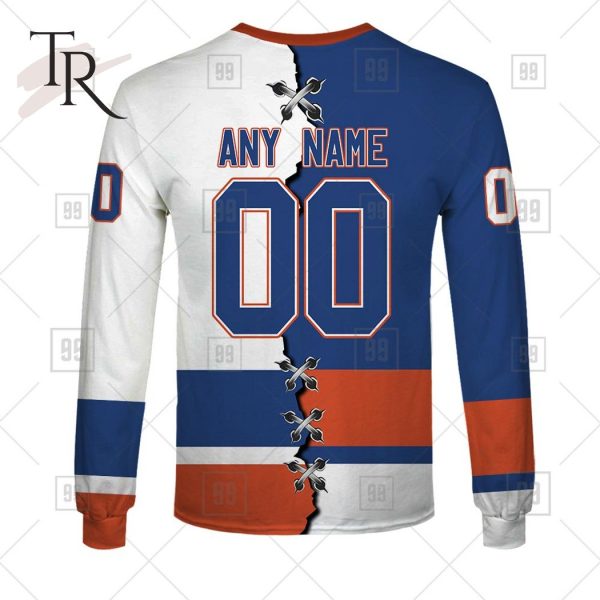 Personalized NHL New York Islanders Mix Jersey 2023 Style Hoodie