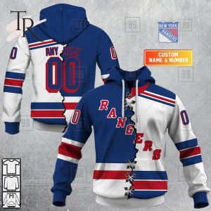 Personalized NHL New York Rangers Mix Jersey 2023 Style Hoodie