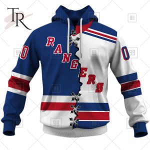 Personalized NHL New York Rangers Mix Jersey 2023 Style Hoodie