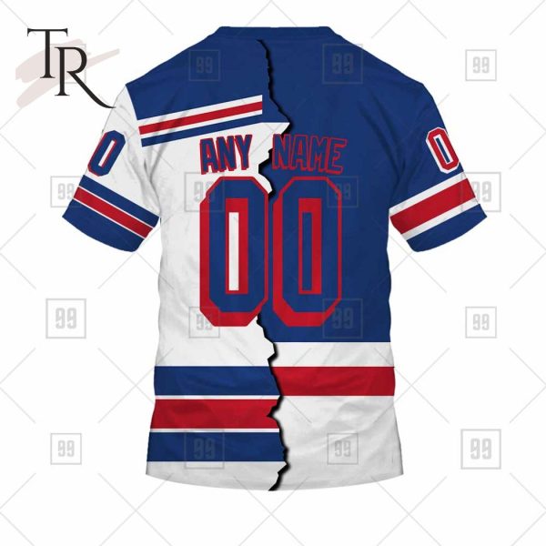 Personalized NHL New York Rangers Mix Jersey 2023 Style Hoodie