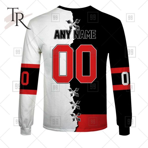 Personalized NHL Ottawa Senators Mix Jersey 2023 Style Hoodie