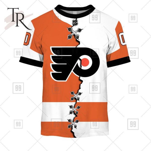 Personalized NHL Philadelphia Flyers Mix Jersey 2023 Style Hoodie