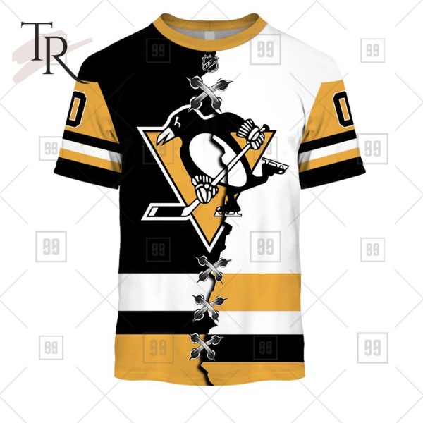 Personalized NHL Pittsburgh Penguins Mix Jersey 2023 Style Hoodie