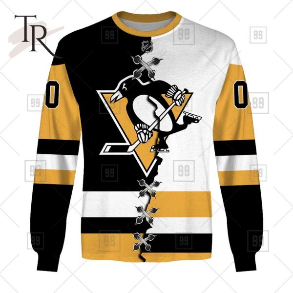 Personalized NHL Pittsburgh Penguins Mix Jersey 2023 Style Hoodie