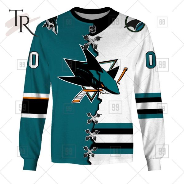 Personalized NHL San Jose Sharks Mix Jersey 2023 Style Hoodie